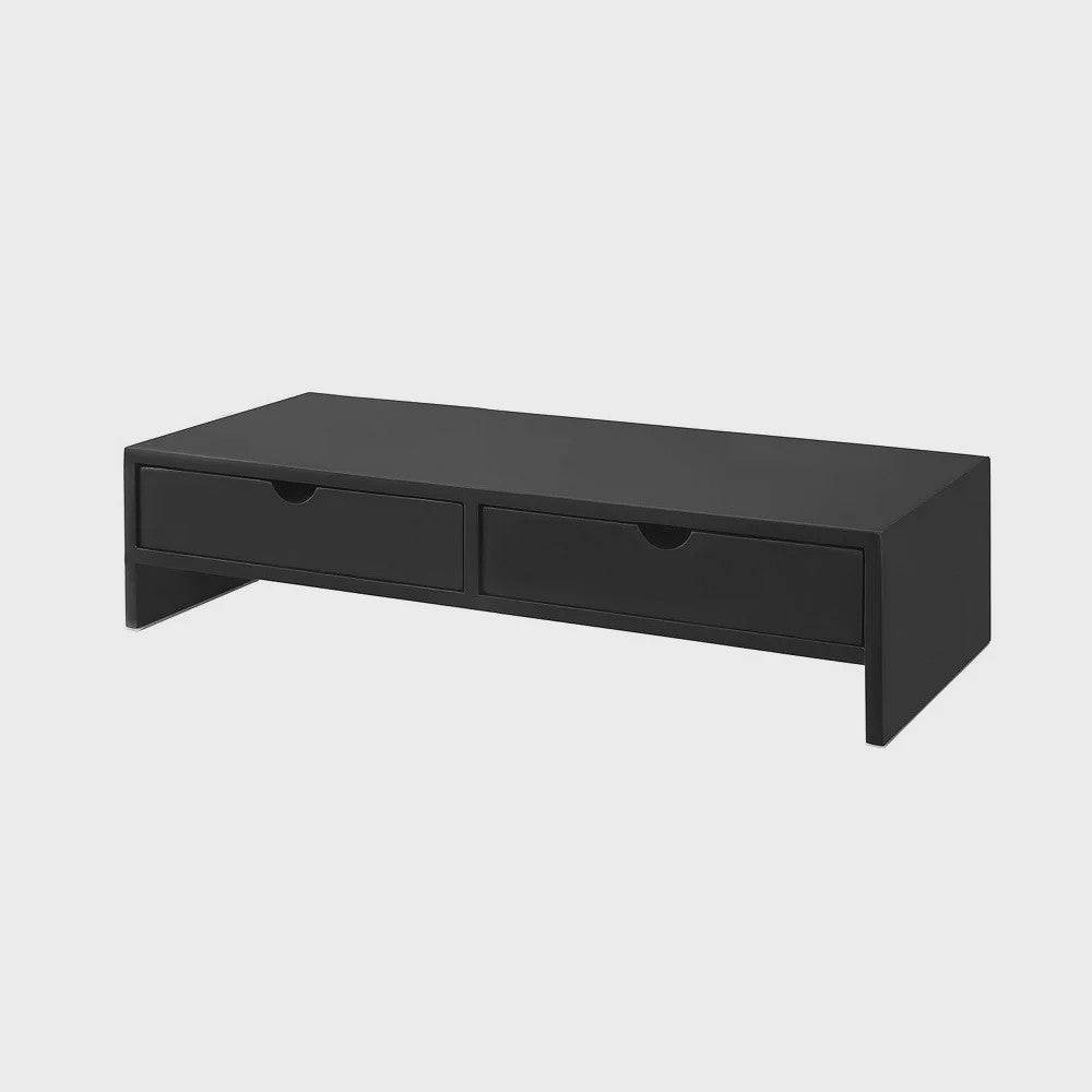 Monitorstandaard met 2 Lades - Bureau Organizer - Verhoogt uw Scherm - 47x11x18cm