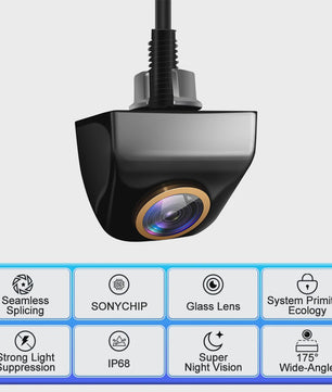Full HD 1920x1080P Auto Camera met 200° Fisheye Lens, HDR & Nachtzicht - Voor- en Achteruitrijcamera
