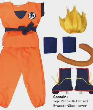 Son Goku Kinder Cosplay Kostuum - Anime Dragon Ball Z Outfit voor Feestjes & Halloween