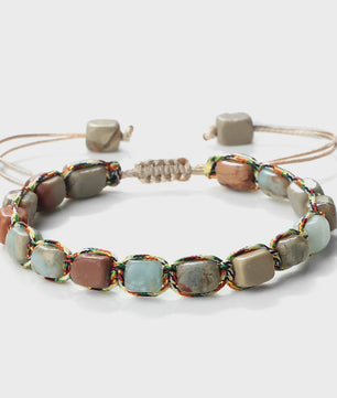 Verstelbare Emperor Stone Kralen Armband - Natuursteen Bangle voor Dames & Heren