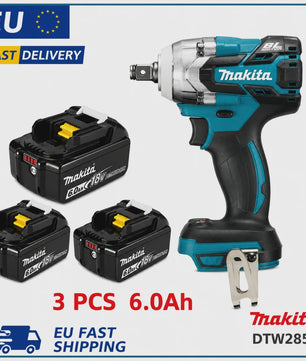 Makita DTW285 18V Accu Slagmoersleutel Borstelloos 330 Nm + 6.0Ah Batterij