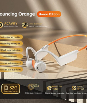 Lenovo Bone Conduction Koptelefoon - Draadloos, Waterdicht & Bluetooth 5.4 voor Sport & Zwemmen
