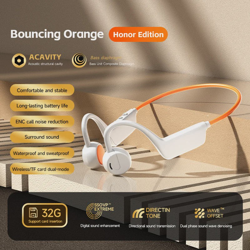 Lenovo Bone Conduction Koptelefoon - Draadloos, Waterdicht & Bluetooth 5.4 voor Sport & Zwemmen