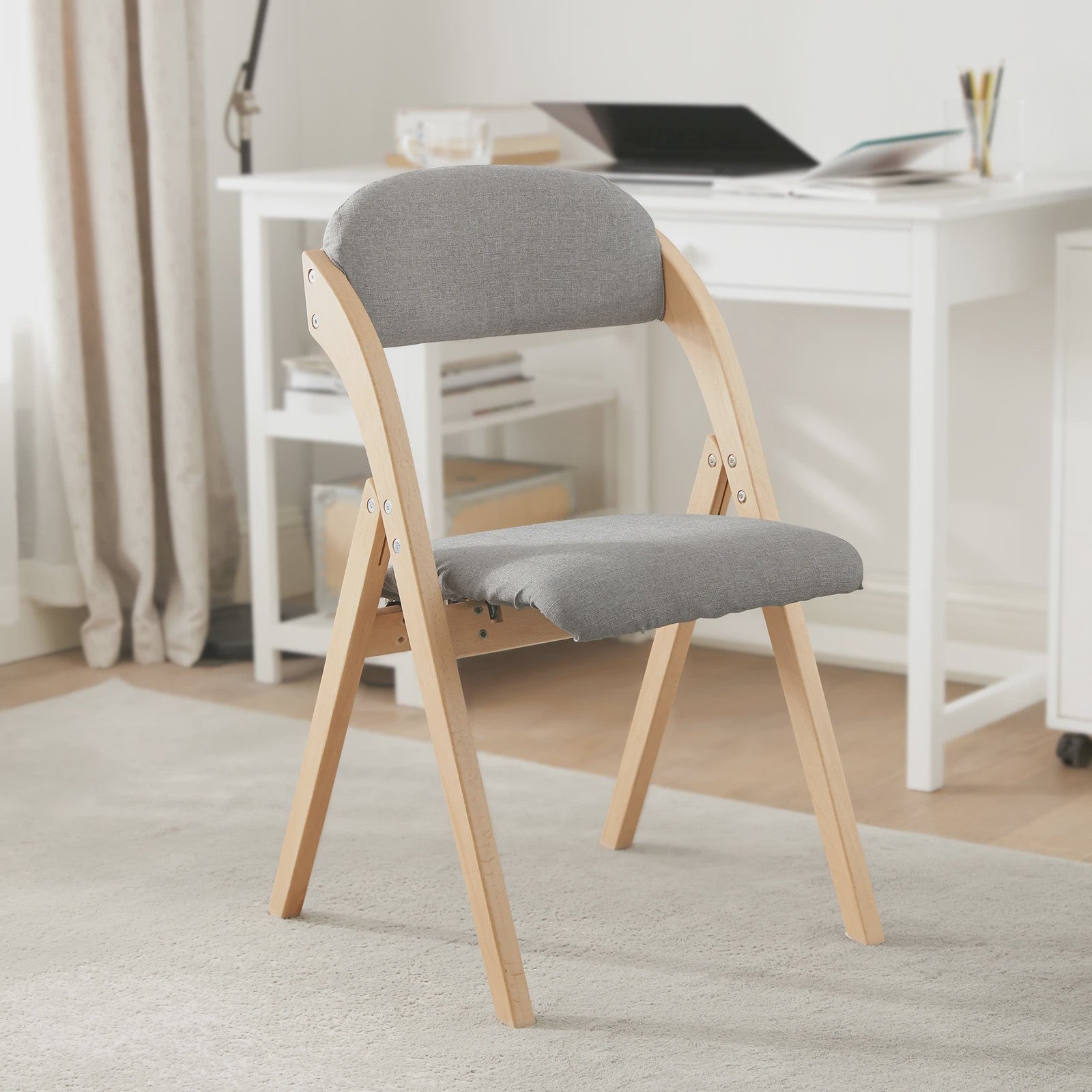 Opvouwbare Keukenstoelen met Gestoffeerde Zitting en Rugleuning - Set van 2