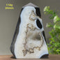 Zwarte Agaat Kristal Geode Obelisk - Natuurlijke Decoratie & Meditatie Steen