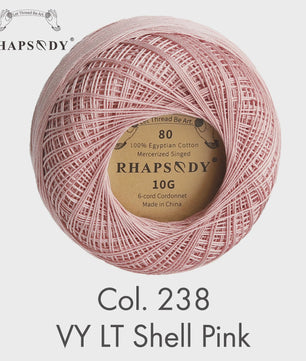 Rhapsody Garen Maat 80 - 100% Egyptisch Katoen voor Haken, Breien & Macramé - 31 Kleuren