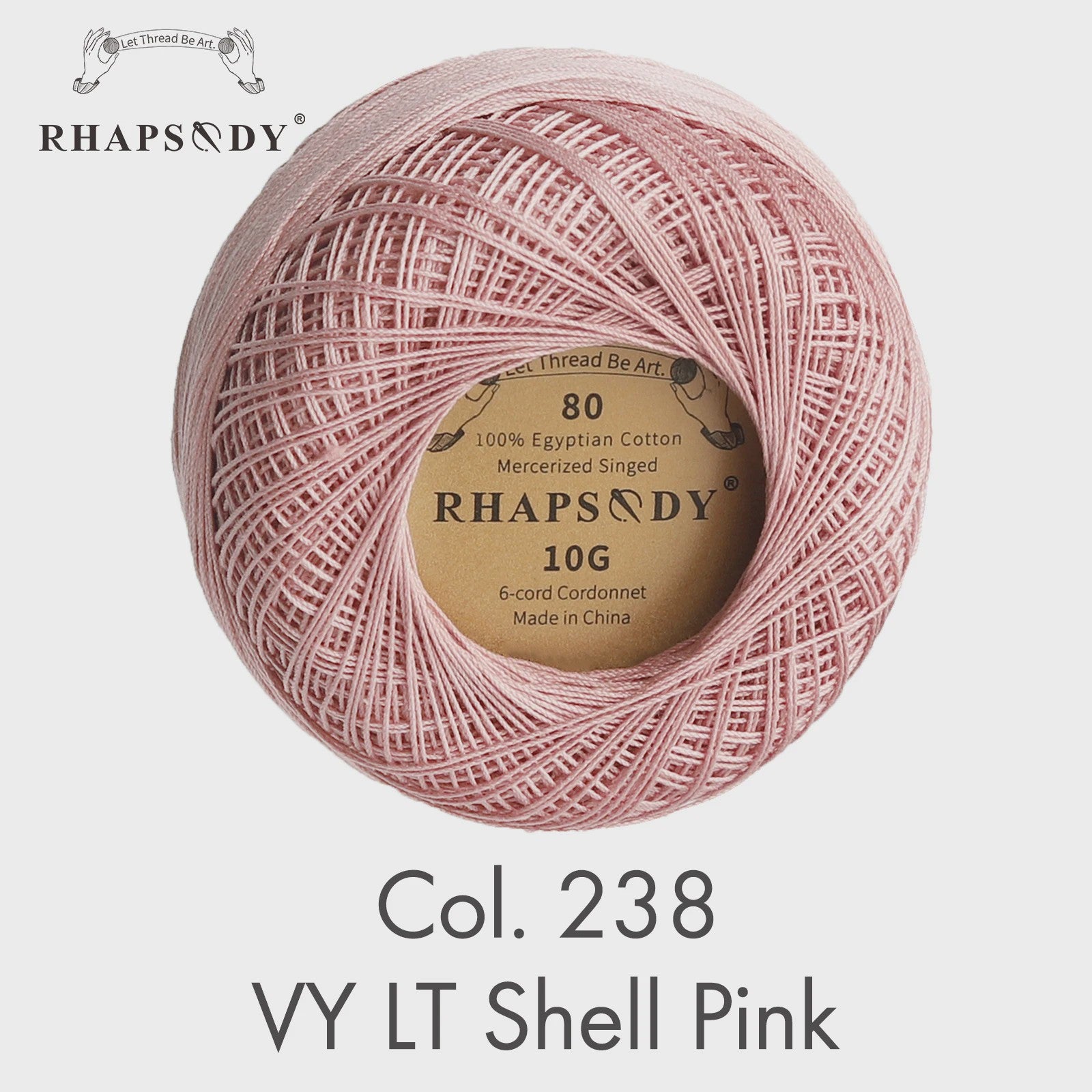 Rhapsody Garen Maat 80 - 100% Egyptisch Katoen voor Haken, Breien & Macramé - 31 Kleuren