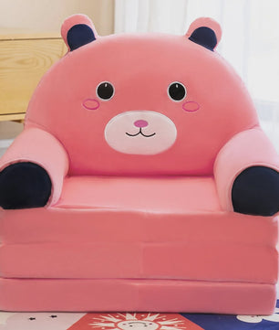 Pluche Kinder Sofa Bed - Opvouwbaar en Dubbelzijdig Plezier in Leuke Cartoon Vormen