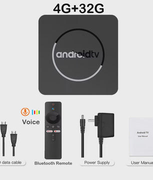 Android TV Box Q10: 8K Ultra HD Media Player met Dual Band WiFi & Google Voice Assistant