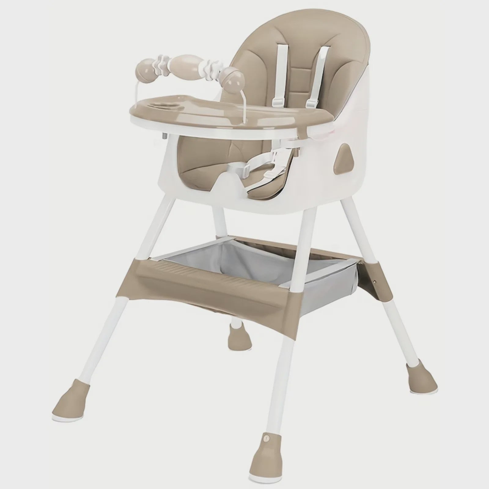 Opvouwbare Baby Kinderstoel (6+ Maanden) - Makkelijk Schoon, Antislip & Met Speelgoedrek - Model E500