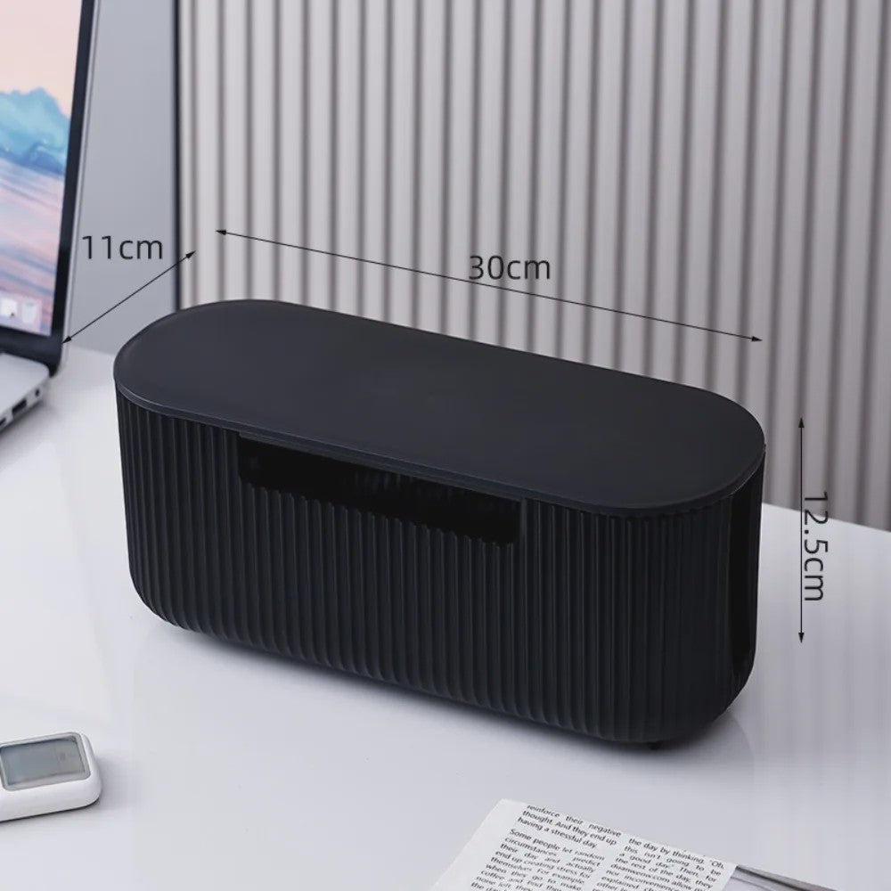 Stijlvolle Kabel Organizer Box met Deksel - Orde op Bureau en Werkplek