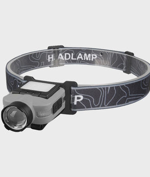 Slimme LED Hoofdlamp met Sensor, Oplaadbaar via USB-C, Power Display & Clip