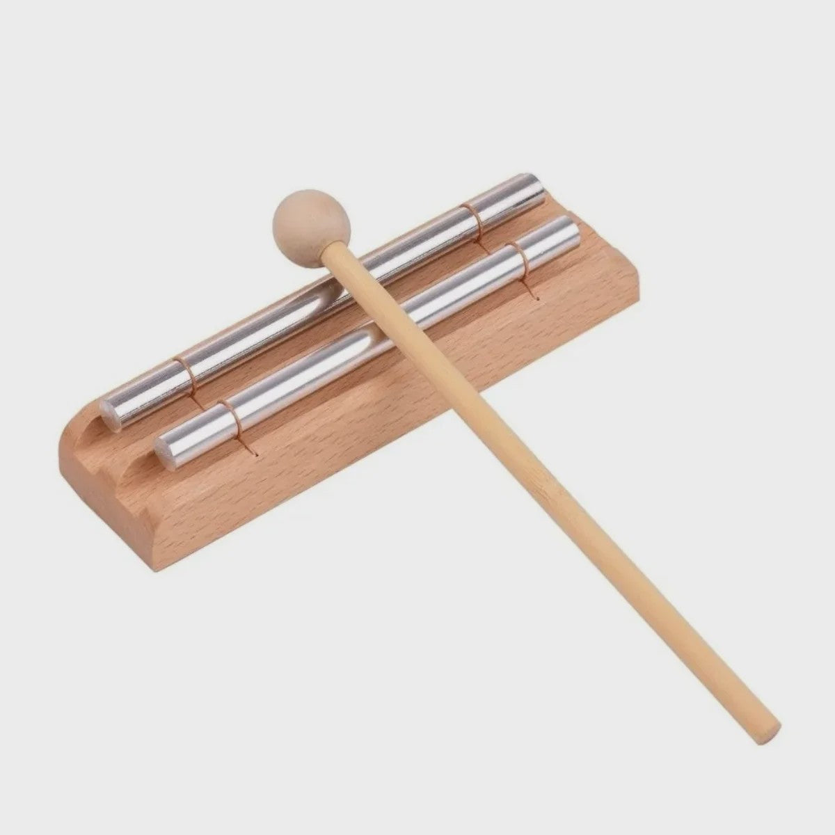Houten Meditatie Klokkenspel - 1 t/m 7 Tonen, Aluminium Staven, Beuken Houten Basis