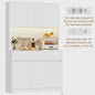 Hoge Keukenkast met LED & Stopcontact - 180cm Breed - 6 Deuren, 2 Lades, Verstelbare Planken