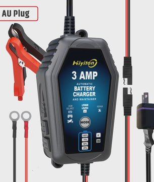 Slimme Acculader 6V/12V 3A voor Auto, Motor & Lithium Batterijen - Onderhoud & Reparatie
