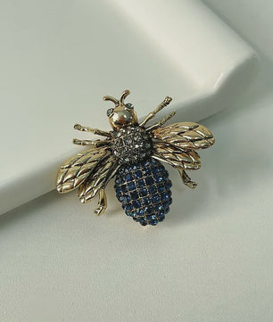 Luxe Bijen Broche met Kristallen - Vintage Baroque Stijl