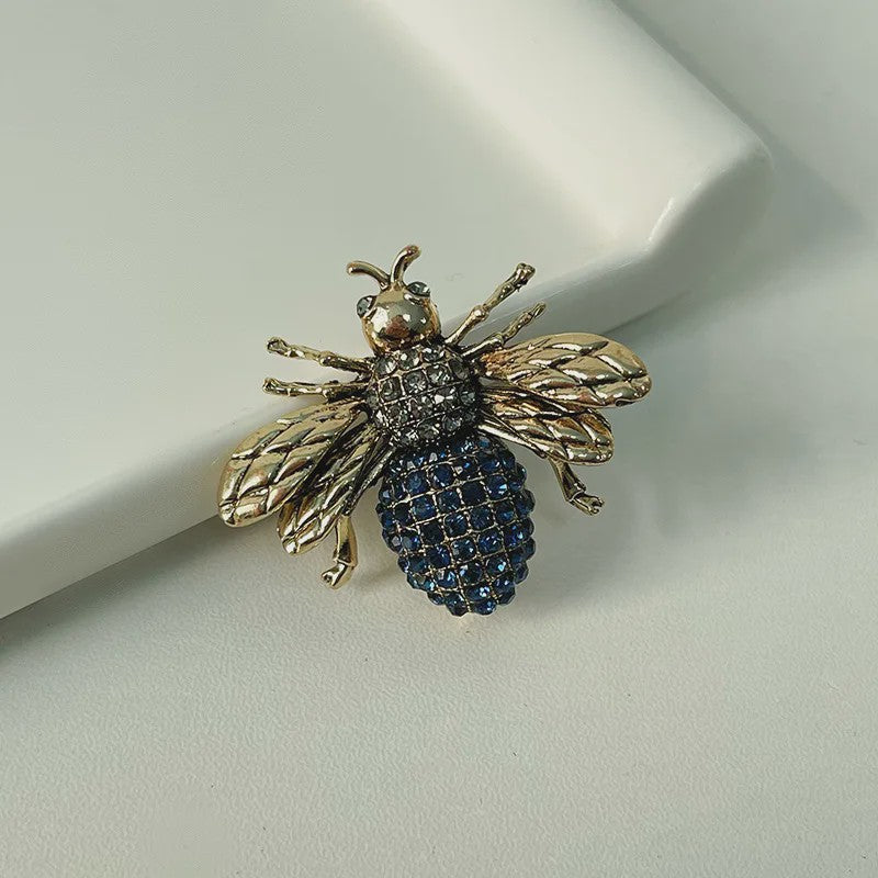 Luxe Bijen Broche met Kristallen - Vintage Baroque Stijl