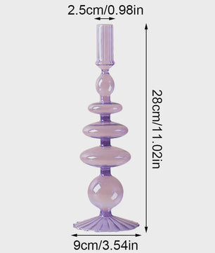 Set van 10 Luxe Glazen Kandelaars - Sfeervolle Decoratie voor Woonkamer, Bruiloft & Feest