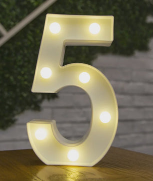 Decoratieve LED Letter & Cijfer Lampen - Creëer Sfeer met Warm Licht