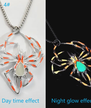 Glow-in-the-Dark Spider Hanger Ketting - Luminous Halloween Sieraden voor Mannen & Vrouwen