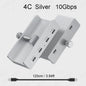 Aluminium USB 3.0/3.2 Hub met Clip: 5Gbps/10Gbps Docking Station voor Monitor & Bureau