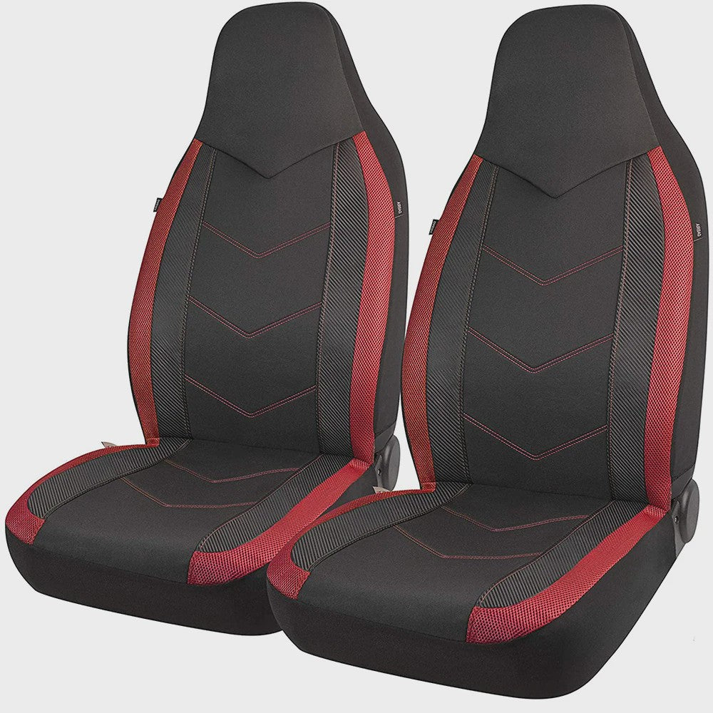 Sportieve Autostoelhoes Set met Hoge Rugleuning - Ademend Air Mesh & Airbag Compatibel