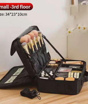 Grote Make-up Tas met Verstelbare Vakken - Multifunctionele Reis Organizer
