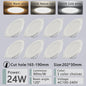 8-Pack LED Inbouwspots Rond - 3 t/m 8 Inch - 3 Kleuren Licht (3000K/4000K/6000K) - Energiezuinig