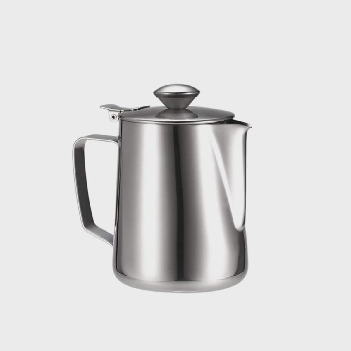 RVS Melkopschuimkan met Deksel - Barista Kwaliteit voor Latte & Cappuccino