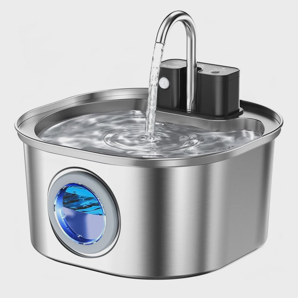 RVS Slimme Katten Drinkfontein 3.2L met Sensor & Draadloos Opladen - Automatische Waterdispenser voor Huisdieren