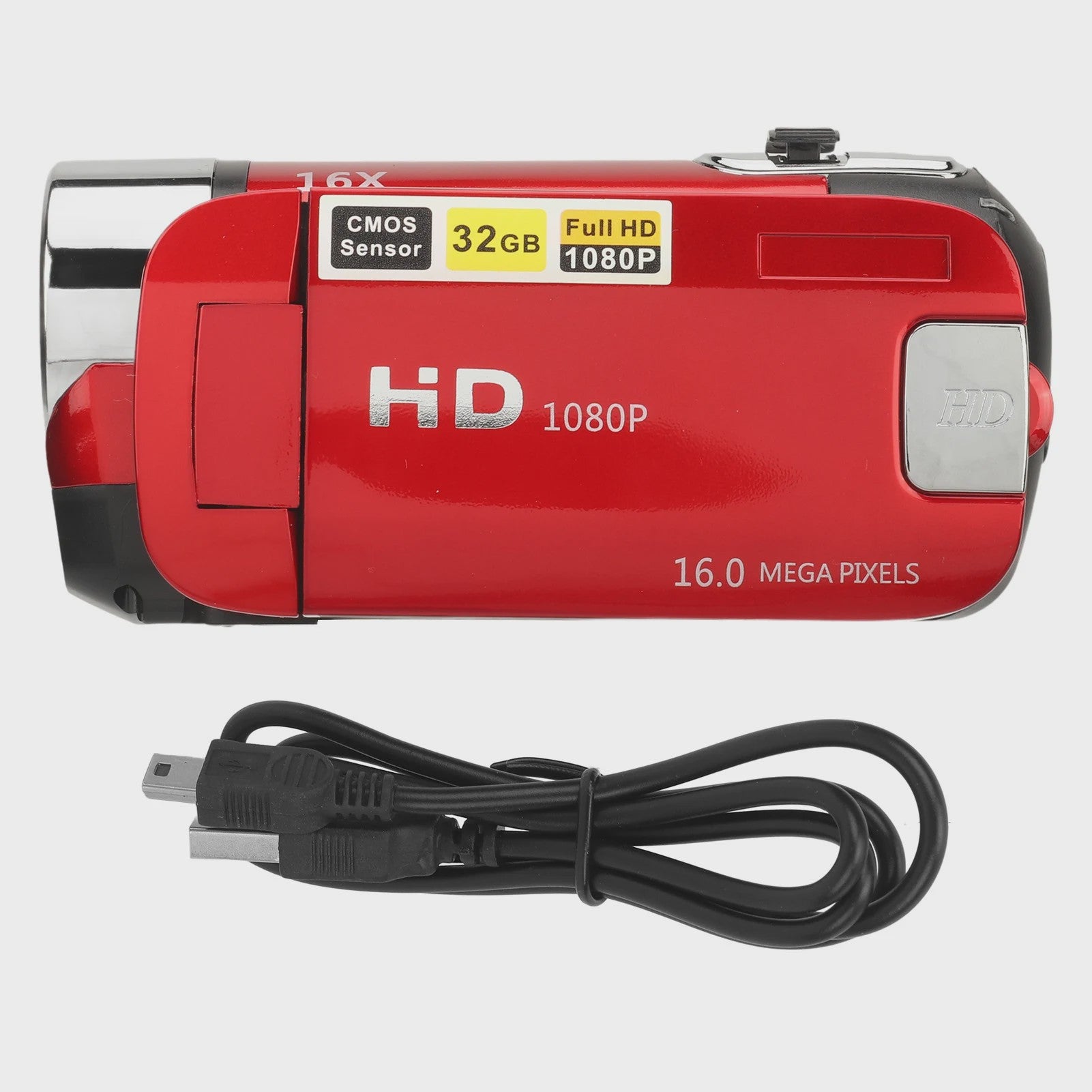 Digitale Camera D90 - 16MP Full HD 1080P, 16x Zoom, Draaibaar Scherm & Vullicht