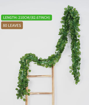 Kunstige Klimop Slang 2.1M - Groene Nep Plant voor Decoratie, Bruiloft & Feest