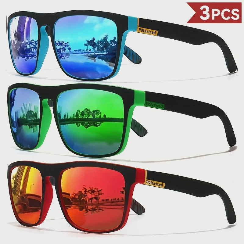 Polaroid Zonnebril Heren Dames - Vintage Vierkant Design, UV400 Bescherming, Luxe Uitstraling