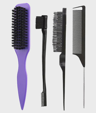 Professionele Haarborstel Set: Voor Sleeke Kapsels, Glad Maken van Baby Hairs & Touperen