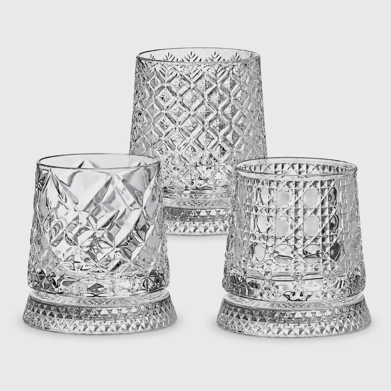 Draaibaar Kristallen Whiskey Glas - 280ml Premium Tumbler voor Cocktails & Feesten