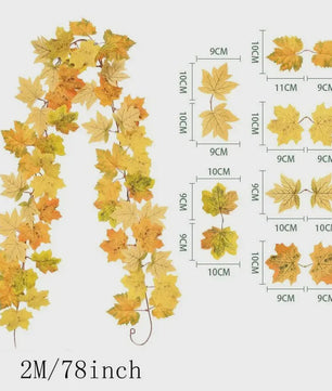 Kunstblad Slinger Esdoorn - Herfst Decoratie 2 Meter