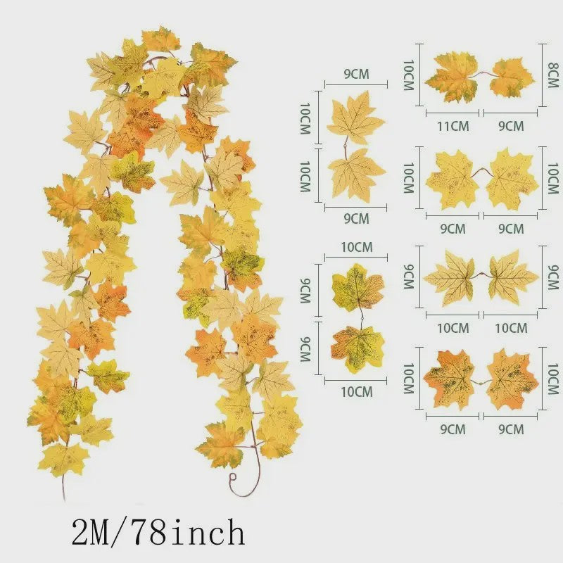 Kunstblad Slinger Esdoorn - Herfst Decoratie 2 Meter