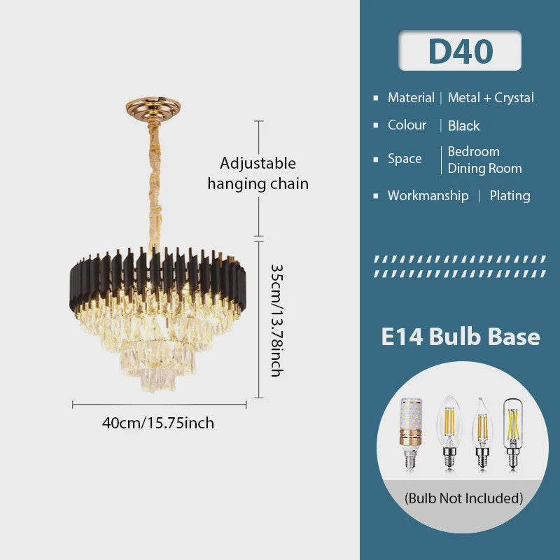 Luxe Gouden Kristallen Kroonluchter met Gelaagd Ringontwerp & Kleurveranderend LED