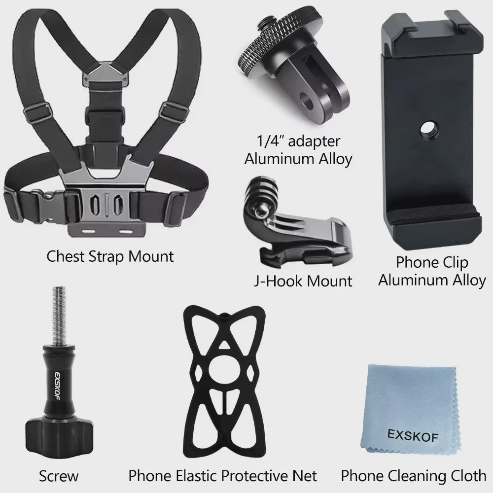 Verstelbare Borstband Mount Harness voor GoPro & Actiecamera's