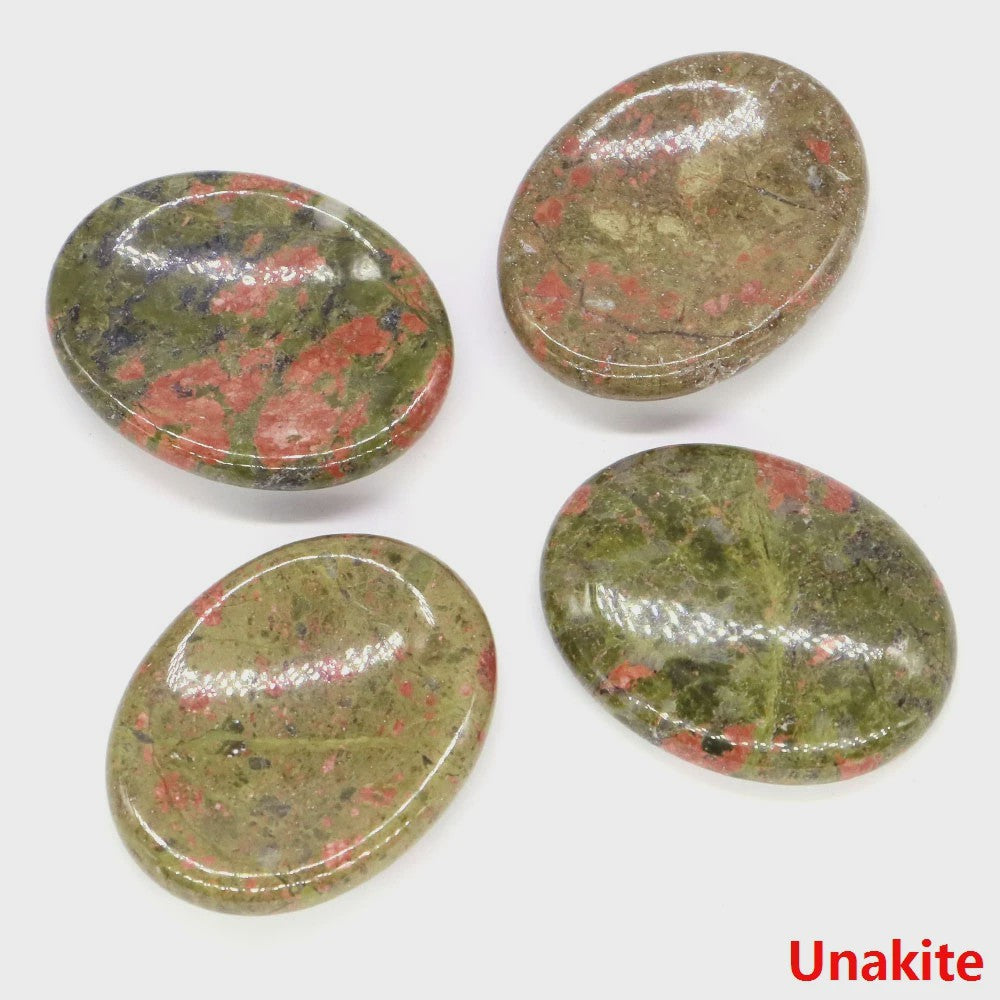 7 Chakra Kristallen Worry Stones - Ovalen Massage & Meditatie Edelstenen (35x45mm)