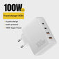Essager 100W GaN Snellader USB-C PD QC 4.0 3.0 voor iPhone, Xiaomi, Macbook