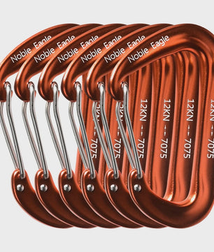 Set van 6 Karabiners 12kN D-Ring - Robuust Aluminium voor Outdoor & Klimmen