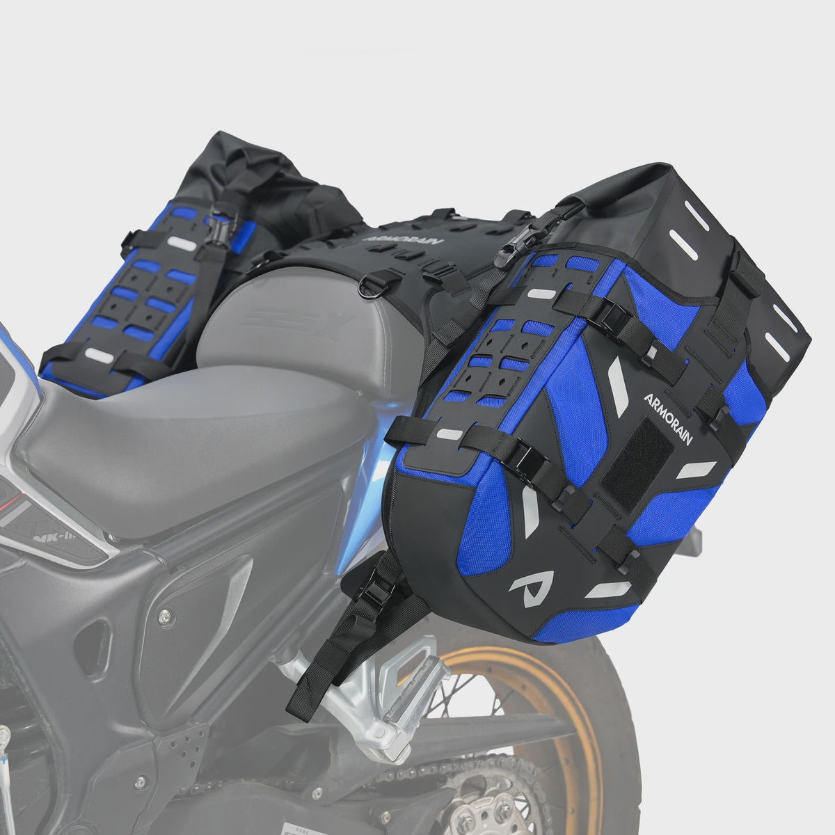 Waterdichte Motor Zijkoffers 40L - Rackless Panniers voor Avontuurlijke Motortochten