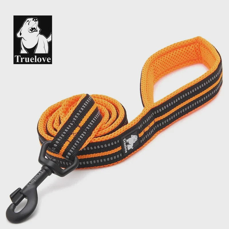 Truelove Zachte Hondenriem 200cm - Reflecterend Nylon Mesh, Gevoerd, voor Puppy tot Grote Hond/Kat