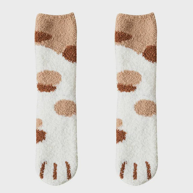 Schattige Dierenpoot Sokken Dames - Kawaii Fleece Sokken voor Thuis & Slapen