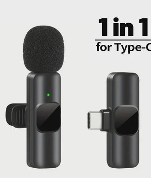 Draadloze Lavalier Microfoon voor iPhone, Android & Laptop - Helder Geluid & Ruime Ontvangst
