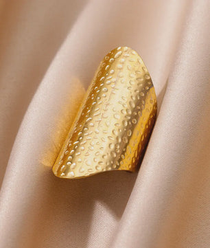 Gouden Ringen Dames - Roestvrij Staal Chunky Open Ringen Vintage Geometrisch Design