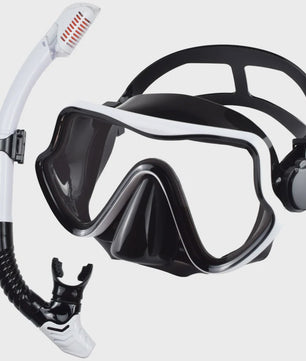 Professionele Duikbril en Snorkel Set voor Volwassenen - Panoramisch Zicht & Duurzaam Gehard Glas