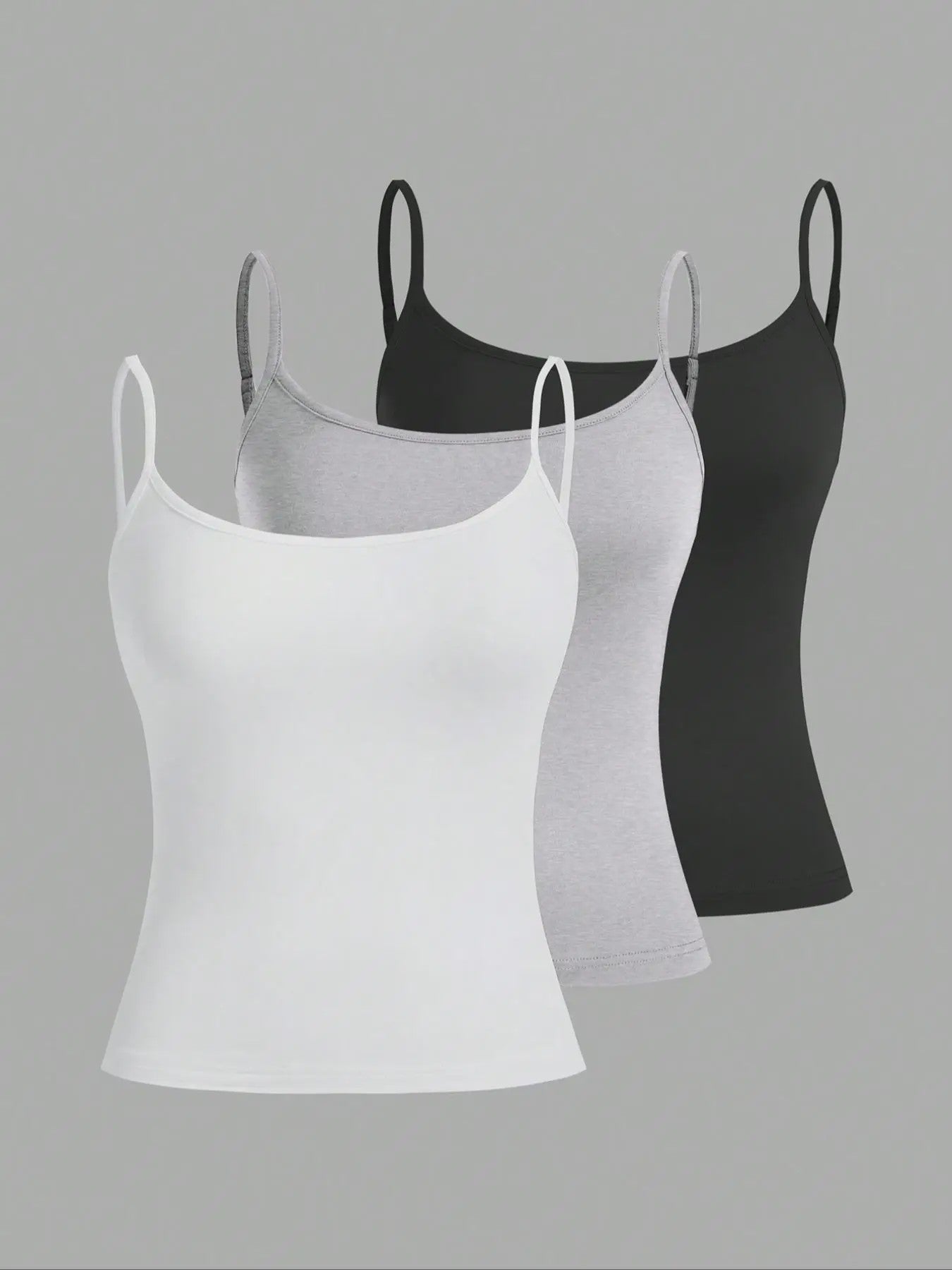 Set van 3 Basic Camisoles met Verstelbare Bandjes - Zomer Essential