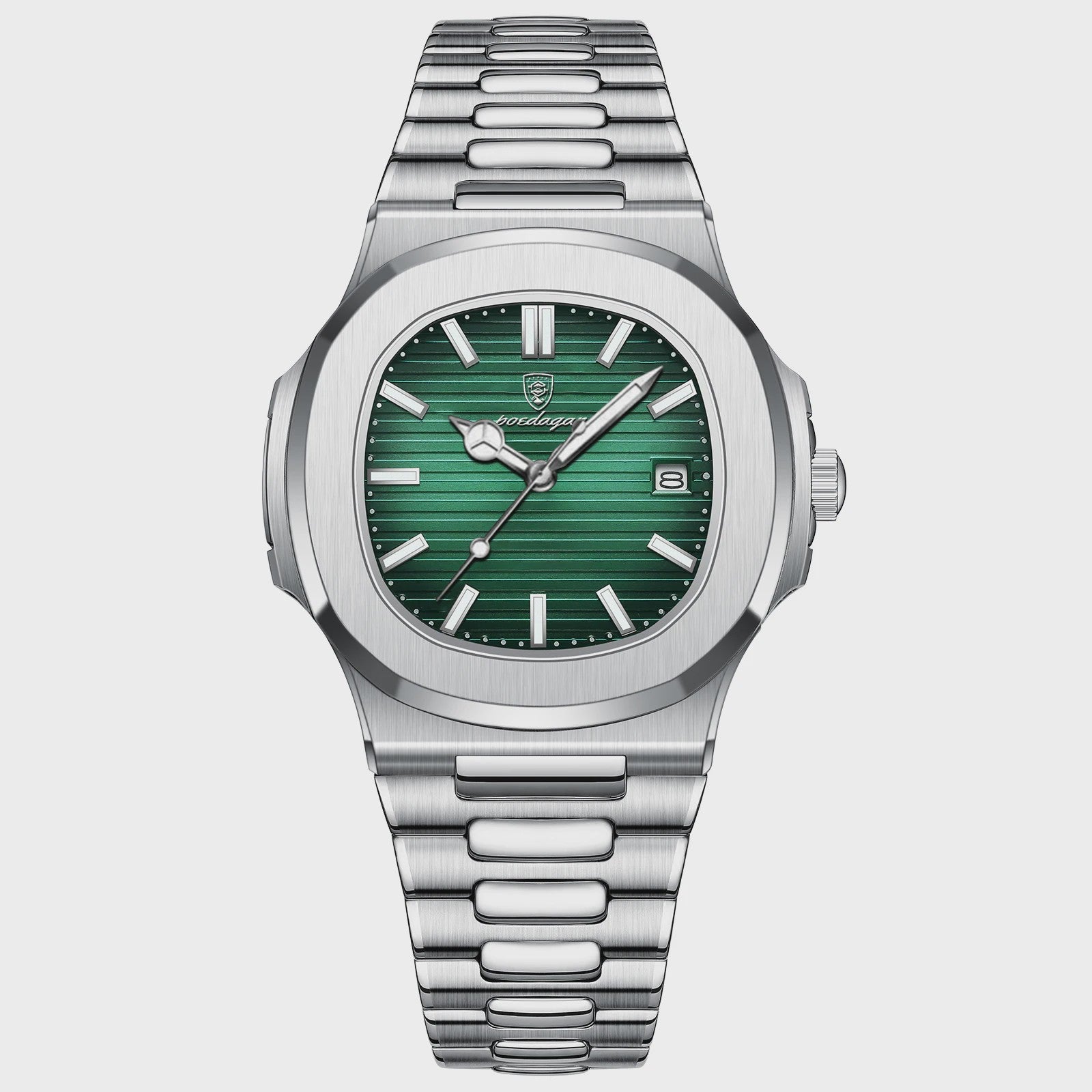 POEDAGAR Luxe Herenhorloge - RVS, Waterdicht, Lichtgevend & Datumfunctie